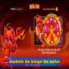 modelo de bingo de natal